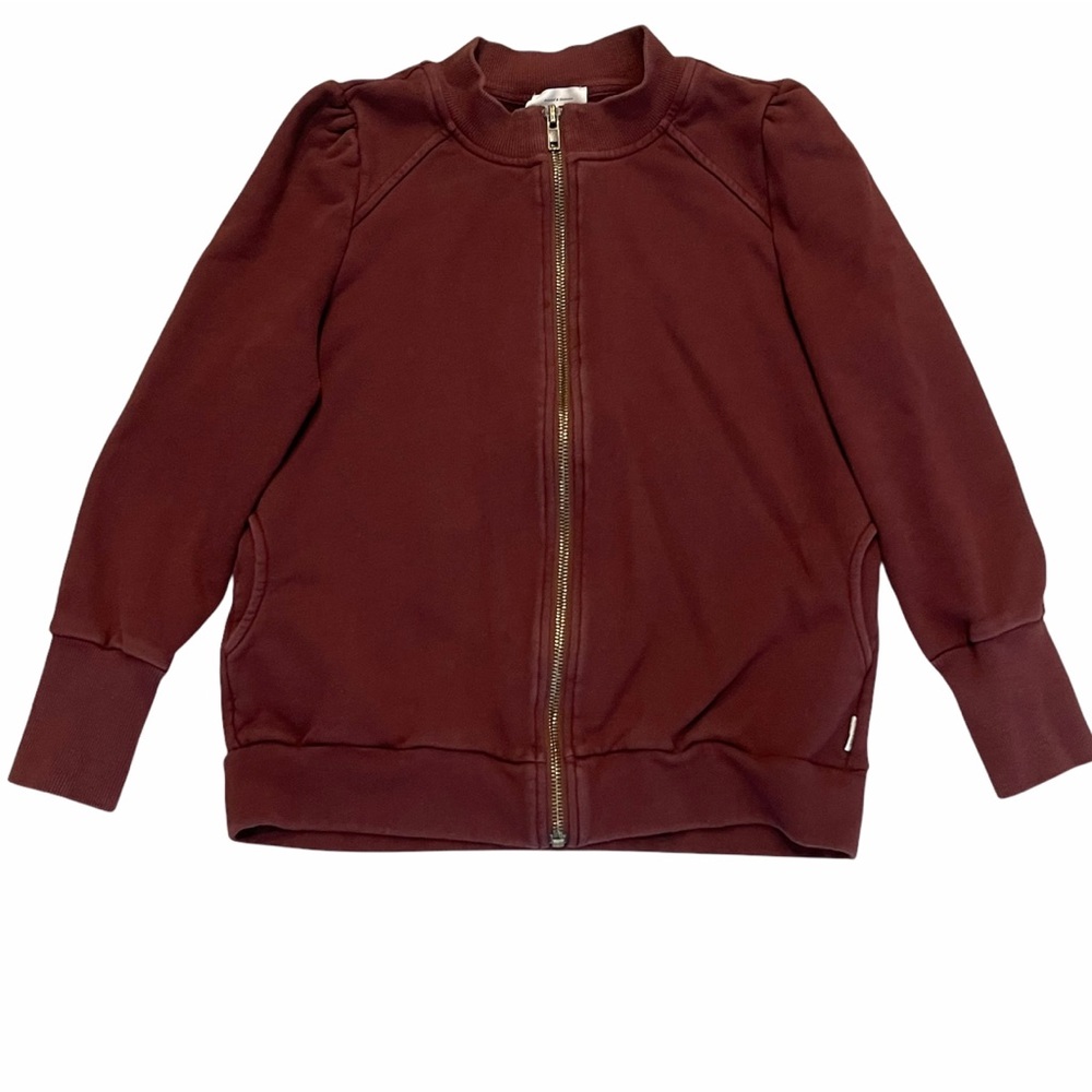 bohme Maroon Zip-Up Sweatshirt Jacket